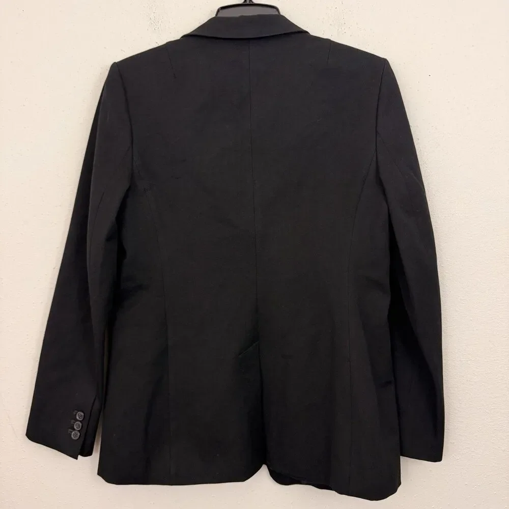 Banana Republic Blazer Long & Lean Womens Sz 8 Black Office Interview Career